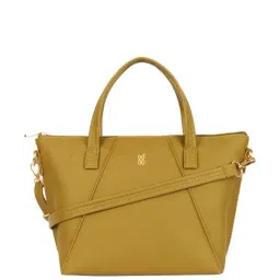 Baggit Green Solid Medium Tote Handbag-image-35