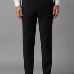 Louis Philippe Black Slim Fit Trousers-image-85