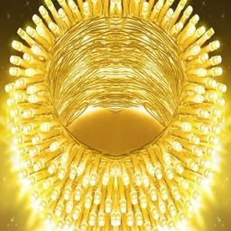 SPARK WORLD Yellow Plastic 90 LEDs Steady Bulb Rice Lights-61