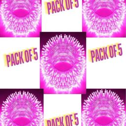 SPARK WORLD Pink Plastic 22 LEDs Steady Bulb Rice Lights with Free Jointer - Set of 5-47