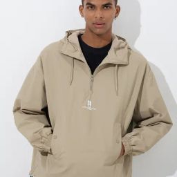 Nuon by Westside Beige Solid Hoodie-image-18