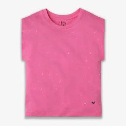 Ed-a-Mamma Kids Pink Embellished T-Shirt-image-31