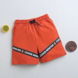 Bumzee Kids Rust Printed Shorts-12