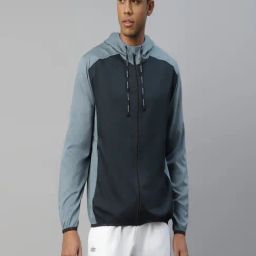 Dida Navy Polyster Regular Fit Sports Jacket-image-9