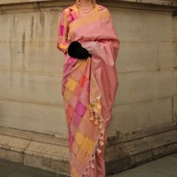 Odette Peach Soft Silk Woven Saree With Unstitched Blouse-picture-25
