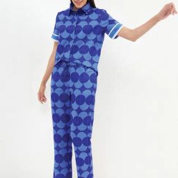 Sweet Dreams Blue Printed Pyjama Set-image-29