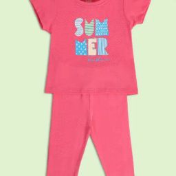 MINIKLUB Kids Pink Printed Top with Pants-image-52