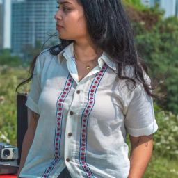 Quirky Bae White Cotton Printed Shirt-image-78