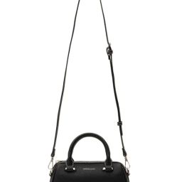 Miraggio Nico Black Textured Medium Leather Satchel-42