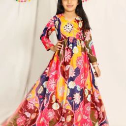 Fashion Dream Kids Multicolor Floral Fit & Flare Dress-picture-33