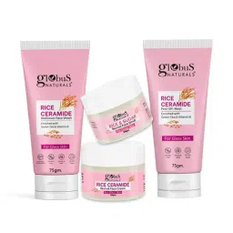 Globus Naturals Rice Ceramide Face Wash, Face Cream, Peel Off-Mask & Rice & Sugar Face Scrub Combo-image-60
