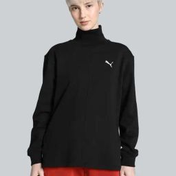 Puma Puma Black Cotton Plain Sweatshirt-image-81