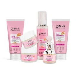 Globus Naturals Rice Ceramide Face Wash, Cream, Scrub, Toner, Serum & Peel Off-Mask Combo-image-61