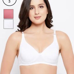 Clovia Multicolor Full Coverage T-Shirt Bra (Pack Of 3)-image-30