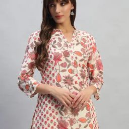 Cantabil Pink Printed Short Kurti-picture-31