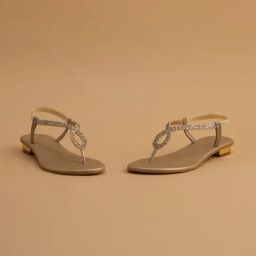 Eridani Women's Avan Gold Ankle Strap Sandals-image-26