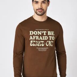 People By Pantaloons Brown Cotton Regular Fit Sweatshirt-image-6