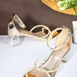 Pelle Albero Women's Gold Ankle Strap Sandals-image-45