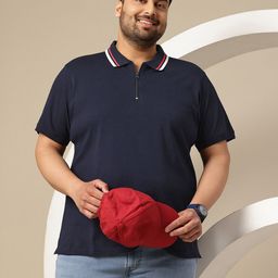 Sztori Men Plus Size Pure Cotton Polo Collar T-shirt-image-96