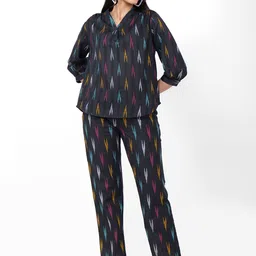 Jivitha Ikat Woven Design Pure Cotton Tunic And Trouser-48