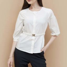 Code By Lifestyle Off White Cotton Regular Fit Top-image-48