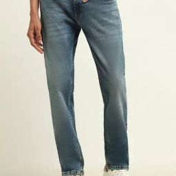 Nuon by Westside Plain Blue Slim Fit Jeans-image-7