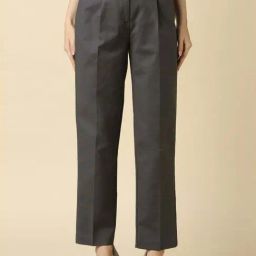 Allen Solly Grey Cotton Regular Fit Trousers-image-40