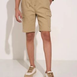 People By Pantaloons Khaki Cotton Regular Fit Shorts-15