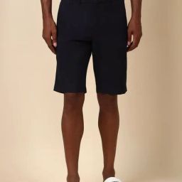 Allen Solly Navy Slim Fit Shorts-picture-12