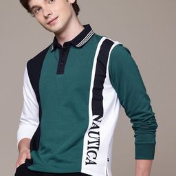 Nautica Colourblocked Shirt Collar Sweatshirt-image-12