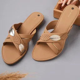 V-WALK Women Embellished Open Toe Flats-24