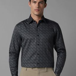 Louis Philippe Men Spread Collar Abstract Printed Cotton Formal Shirt-image-84