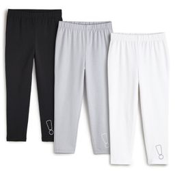 Plan B Pack Of 3 Full Length Exclamation Leggings - Black Grey White-image-64