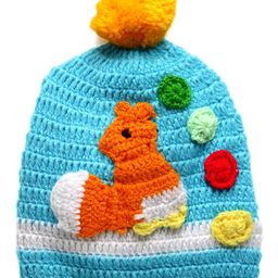MayRa Knits Hen Design Hand Knitted Bobble Cap - Blue-image-44