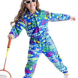 Ollington St. 100% Cotton Knit Full Sleeves Jacket & Joggers Co-Ord Set With Text Print - Multicolor-image-92