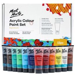 Mont Marte Acrylic Colour Paint Set of 12pc x 75ml-18