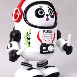 House of kids Dancing Space Panda Musical Toys with Light Sound - White-20