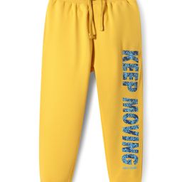 Pine Kids Knit Full Length Lounge Pant With Text Print - Golden-picture-26