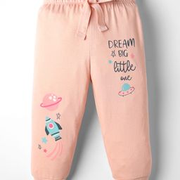 CUCUMBER Sinker Knit Full Length Lounge Pant with Space Theme Print - Light Pink-picture-14