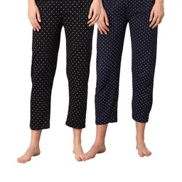 FIT N FAME Pack Of 2 Women Printed Cotton Lounge Pants-picture-26