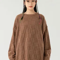 StyleCast x Revolte Women Round Neck Long Sleeves Longline Pullover Sweaters-image-69