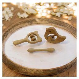 neemtoys Combo of Rattles & Teether - Dove, Mickey Head & Dumbbell Shapes image 3