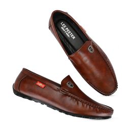 LEEPEETER Men Round Toe Formal Loafers-image-88