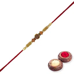 MEIRA JEWELLERY 3-Pcs Rakhi With Roli Chawal & Greeting Card-image-82