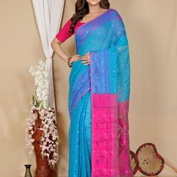 DipDiya Woven Design Jamdani Saree-image-87