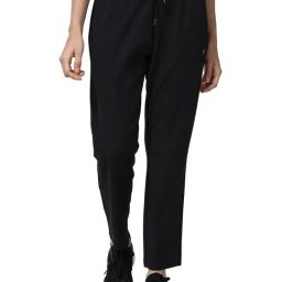Enamor Jet Black Relaxed Fit Pants-image-54