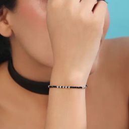 Zavya Mystic Beads Rhodium Plated 925 Sterling Silver Bracelet-12