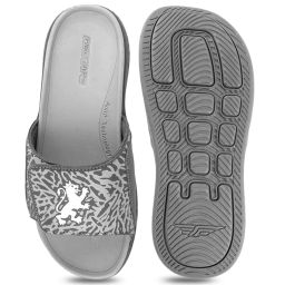 Red Tape Men's Dark Grey Slides image 4