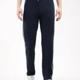 Monte Carlo Navy Blue Solid Regular Fit Joggers-picture-35