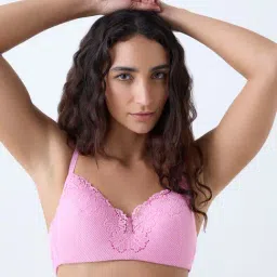 Wunderlove by Westside Pink Lace Detailed Padded Bra-picture-46